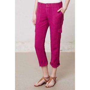 ANTHROPOLOGIE HEI-HEI Valmai Linen Cargo Pants